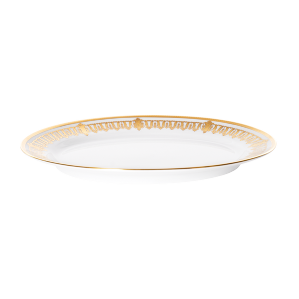 Set of 1 Oval Dish Saint Honoré white gold