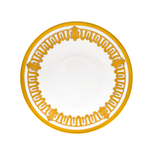 Set of 2 Rim Soup Plates Saint Honoré white gold