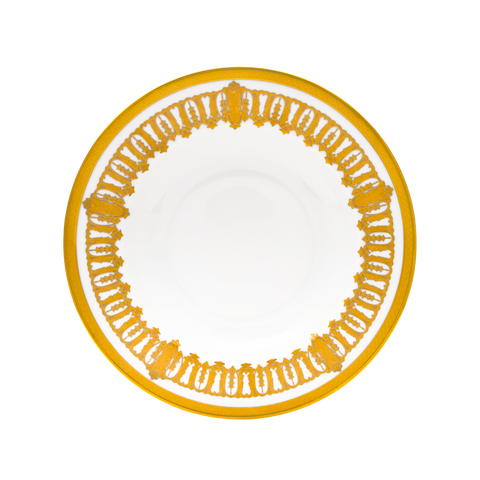 Set of 2 Rim Soup Plates Saint Honoré white gold