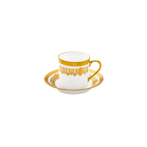 Set of 2 Coffee Cups and Saucers Saint Honoré white gold