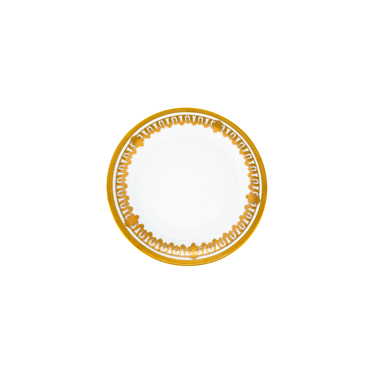 Set of 2 Rimless Soup Plates Saint Honoré white platinum