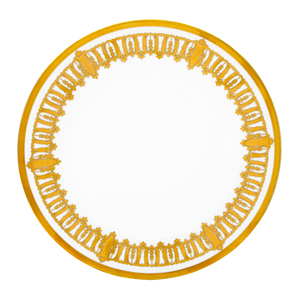 Set of 2 Large Dinner Plates Saint Honoré white gold