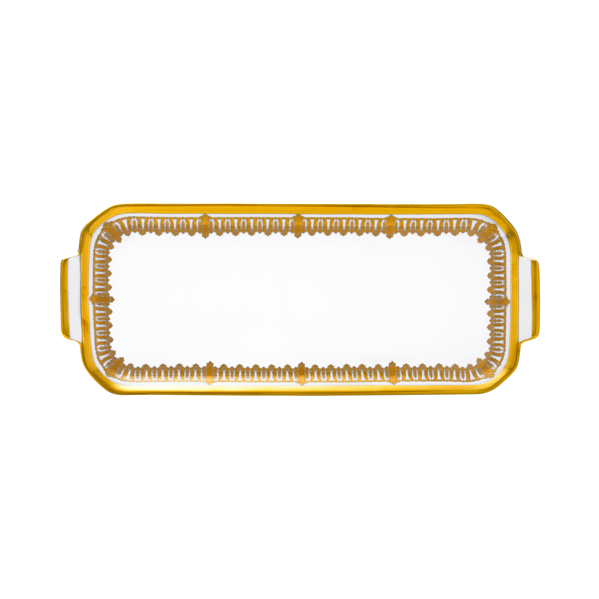 Set of 1 Oblong Cake Platter Saint Honoré black gold