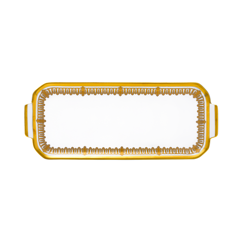 Set of 1 Oblong Cake Platter Saint Honoré black gold