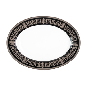 Set of 1 Oval Dish Saint Honoré white platinum