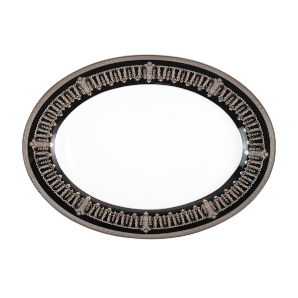 Set of 1 Oval Dish Saint Honoré black platinum