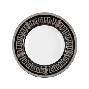 Set of 2 Rim Soup Plates Saint Honoré black platinum