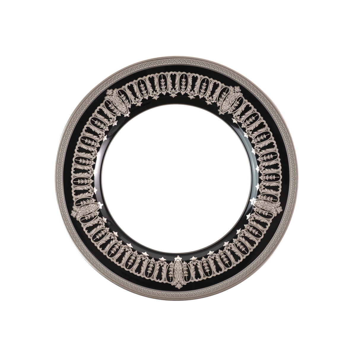 Set of 2 Dessert Plates Saint Honoré black platinum
