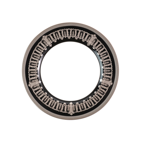 Set of 2 Dessert Plates Saint Honoré white platinum