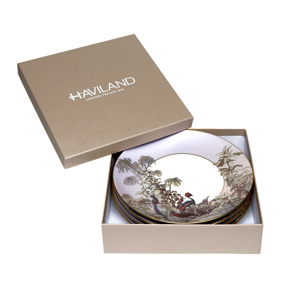Set of 4 Dessert Plates Le Brésil -La Manufacture Zuber