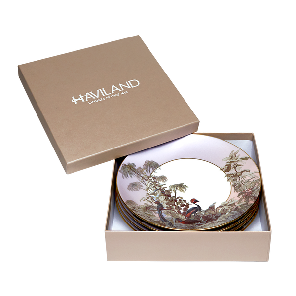 Set of 4 Dessert Plates Le Brésil -La Manufacture Zuber
