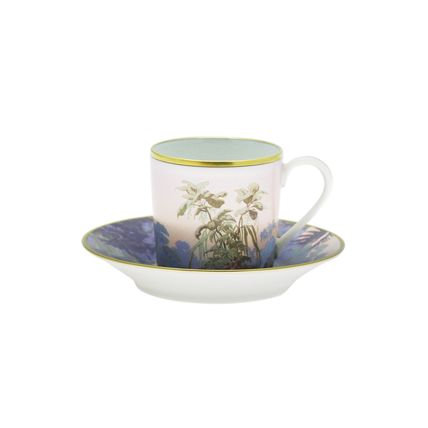 Set of 4 Coffee Cups Saucers Le Brésil -La Manufacture Zuber