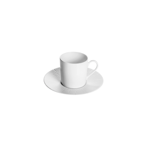 Set of 2 Coffee Cups and Saucers Infini white