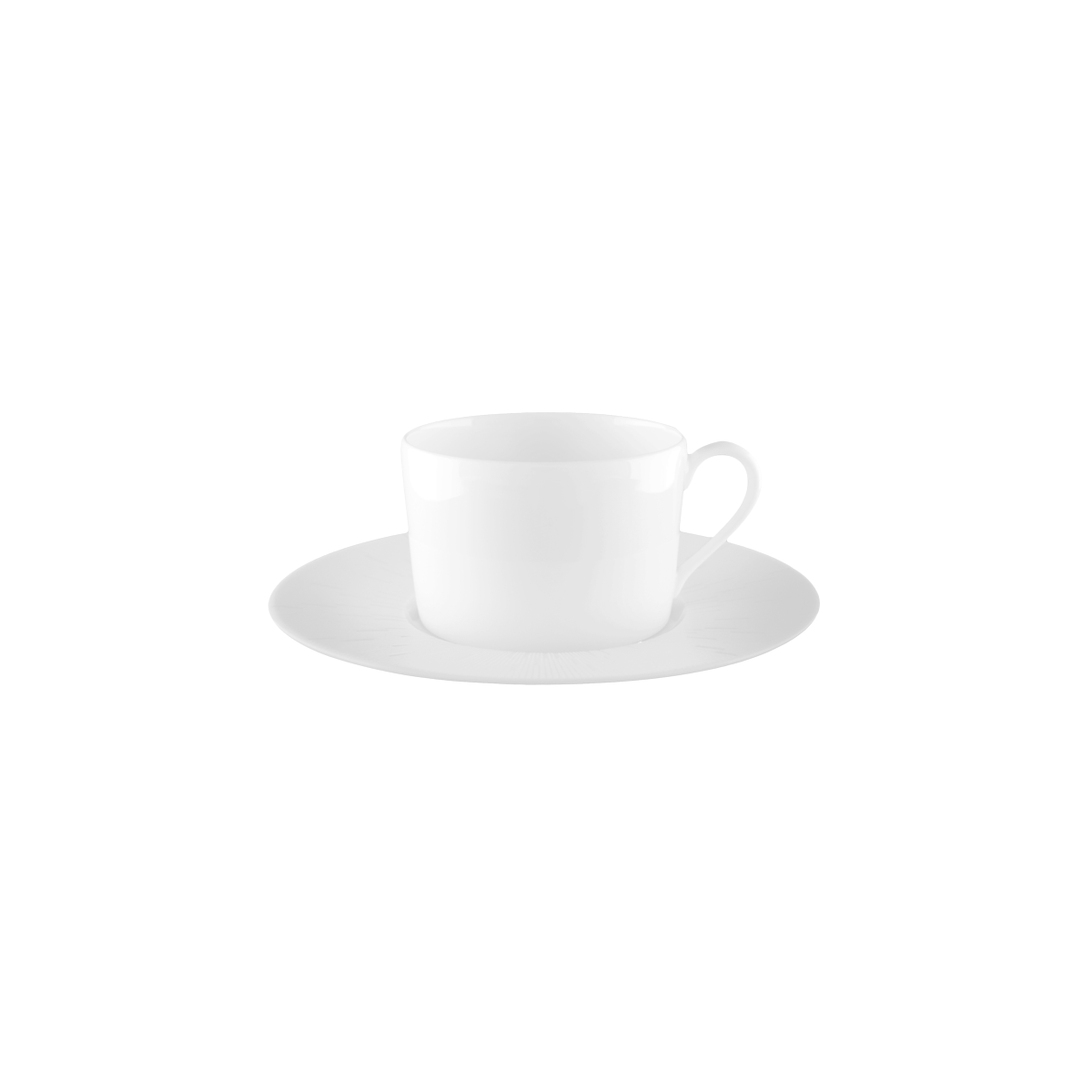 Set of 2 Teacups and Saucers Infini white