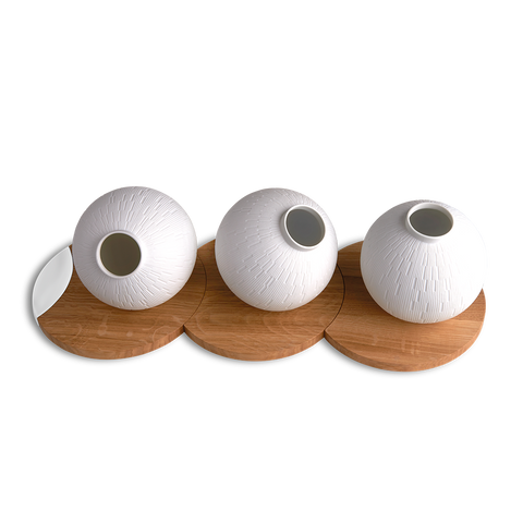 Set of 1 Centrepiece Infini white