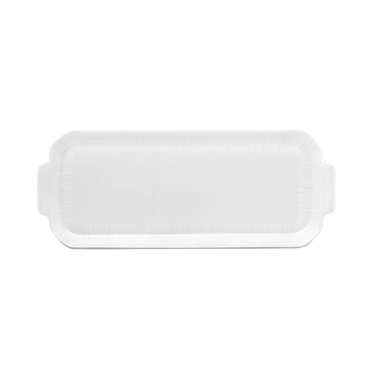 Set of 1 Oblong Cake Platter Infini white
