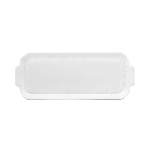 Set of 1 Oblong Cake Platter Infini white
