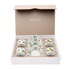 Set of 4 Teacups and Saucers Alain Thomas
