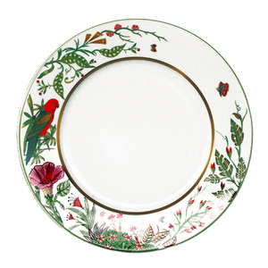 Set of 2 Large Dinner Plates Alain Thomas Perruche Rouge