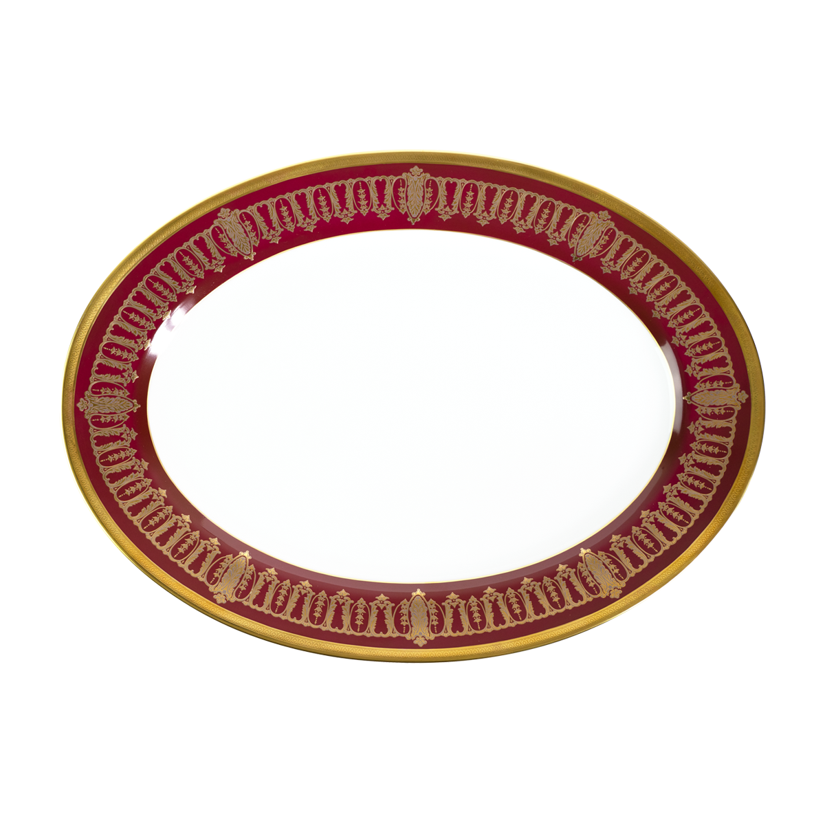 Set of 1 Oval Dish Saint Honoré cherry gold