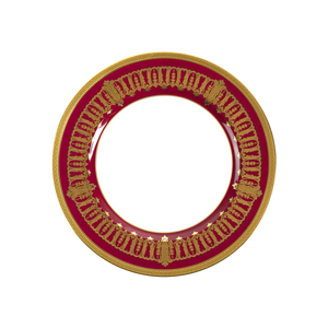 Set of 2 Dessert Plates Saint Honoré cherry gold