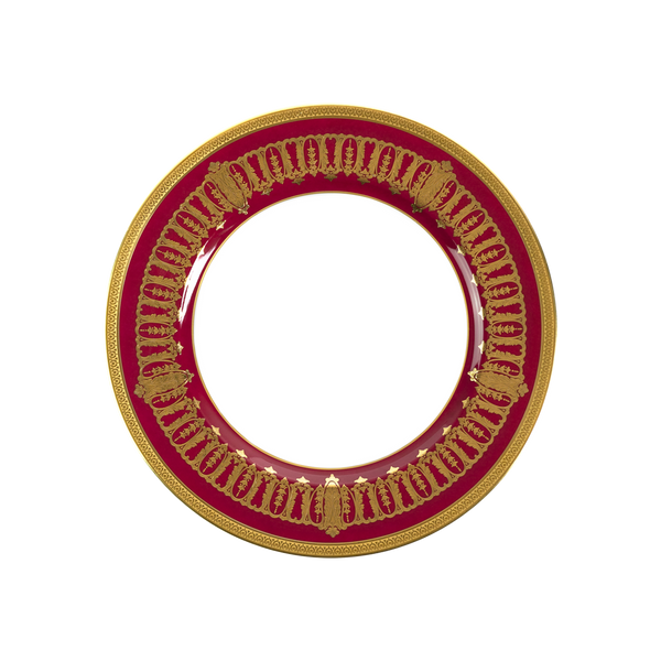 Set of 2 Dessert Plates Saint Honoré cherry gold