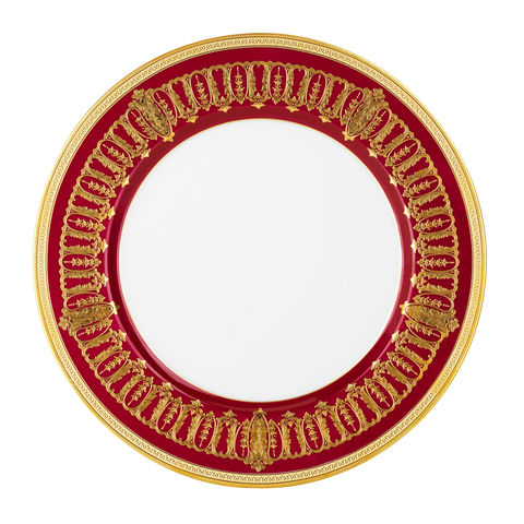 Set of 2 Large Dinner Plates Saint Honoré black platinum