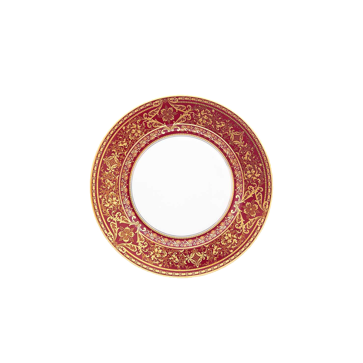 Set of 2 Bread and Butter Plates Matignon cherry gold
