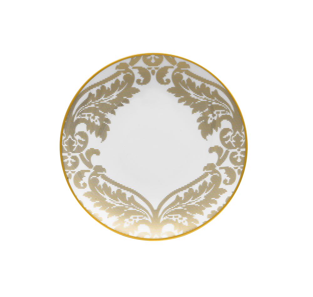 Set of 2 Dessert Plates Damassé white - Ritz Paris