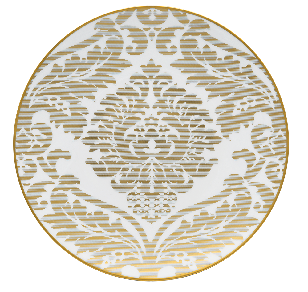 Set of 1 Underplate Damassé white - Ritz Paris