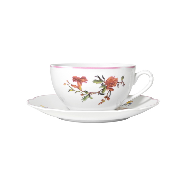 Fleurs d'Auteuil Breakfast Cup and Saucer