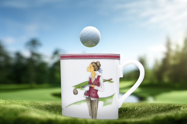 Set of 1 Mug Golf - Les Week-ends de Mademoiselle by Véronique Lataste