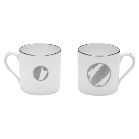 Set of 1 Mini Mug Platinum Plumes