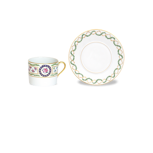 Set of 2 Cappuccino Cups and Saucers Louveciennes