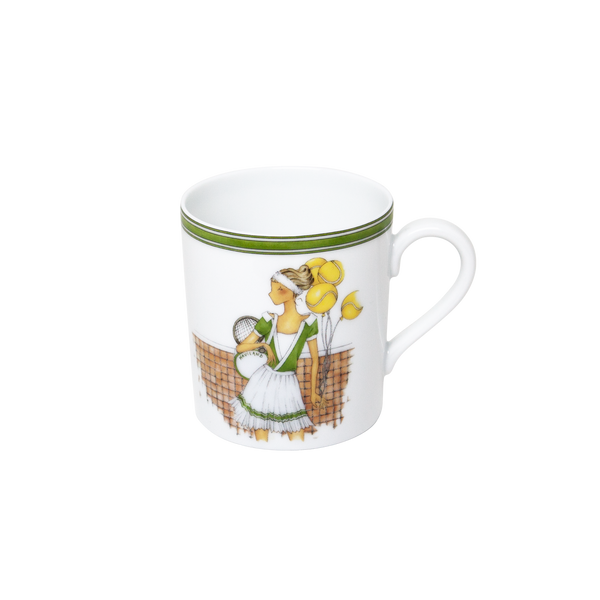 Set of 1 Mug Tennis - Les Week-ends de Mademoiselle by Véronique Lataste