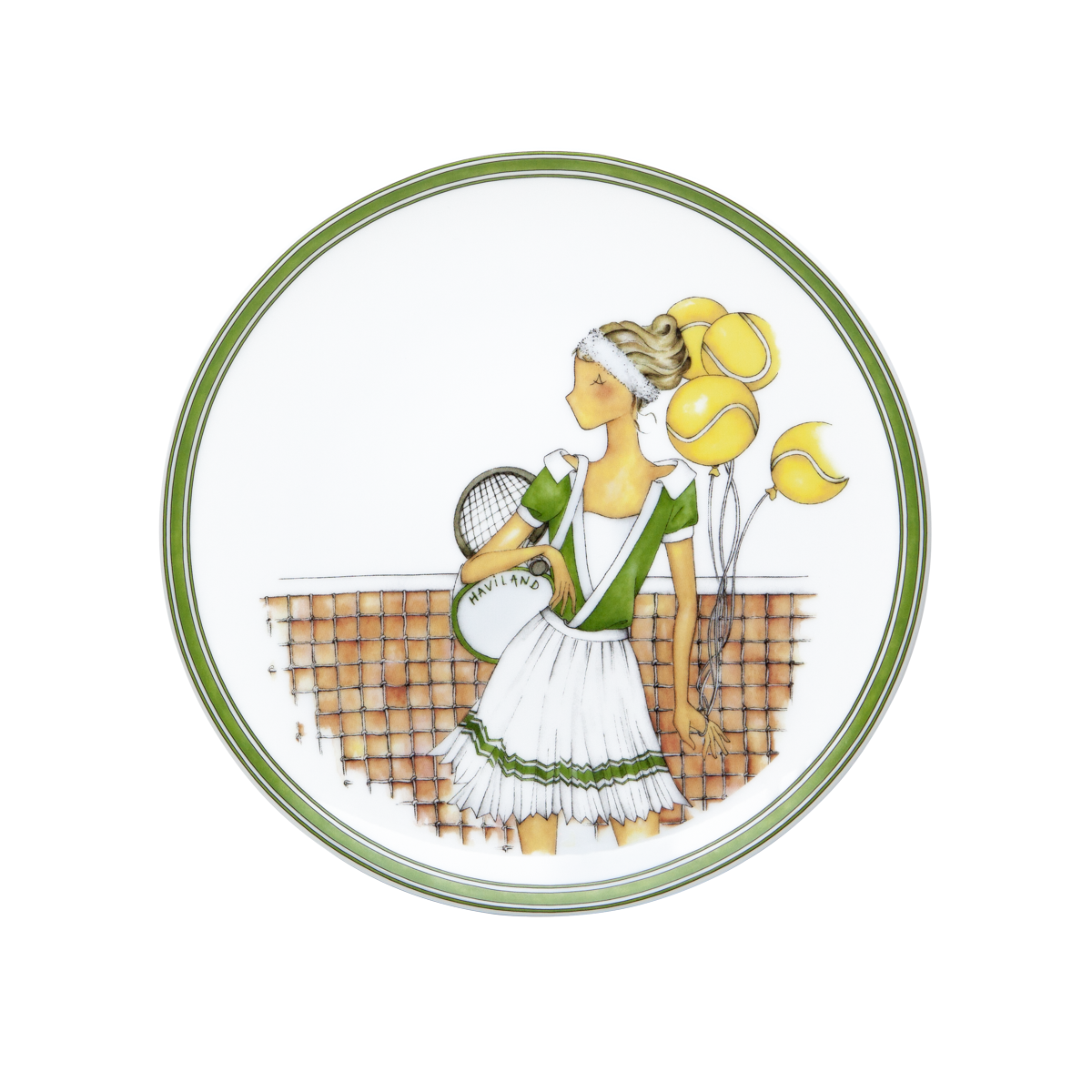 Set of 2 Dessert Plates LES WEEKENDS DE MLLE TENNIS
