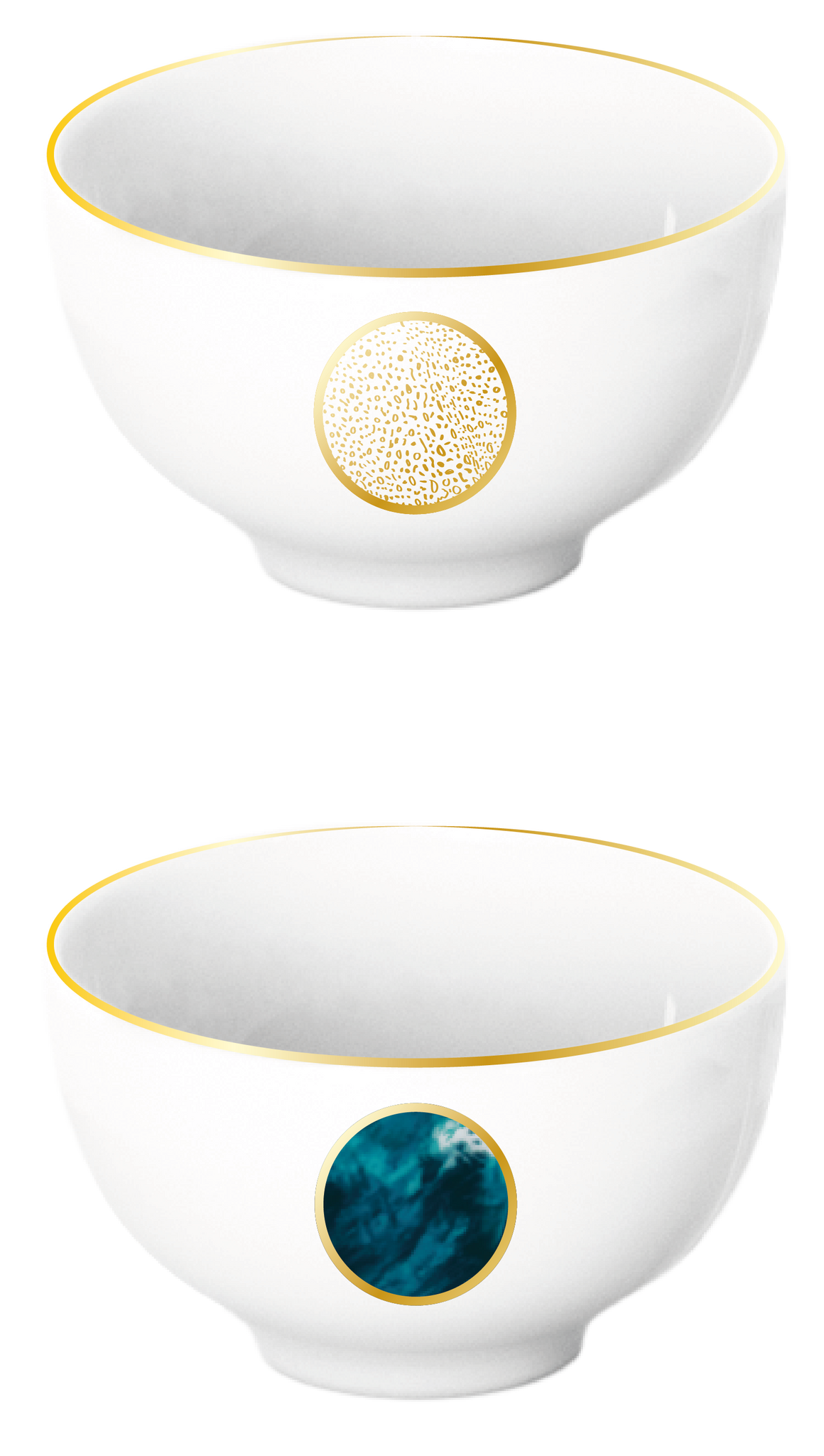 Set of 2 Curry Bowls Océan Bleu