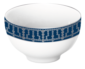 Set of 2 Curry Bowls Tiara prussian blue platinum