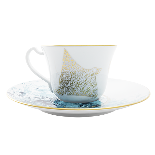 Océan Bleu XL Cappuccino Cup & Saucer