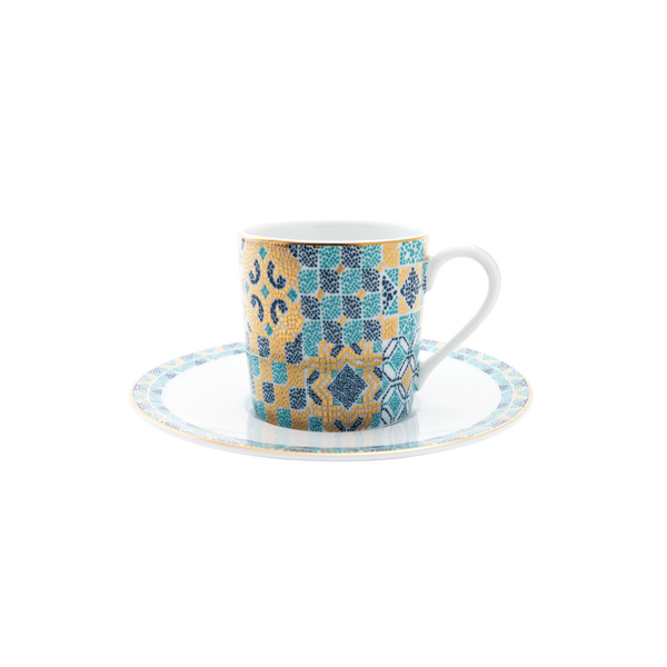 Portofino Set Of 4 Coffee Cups & Saucers
