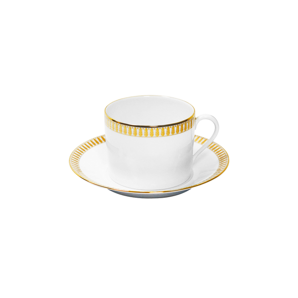 Plumes Cappuccino Cup And Saucer