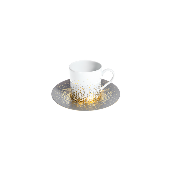 Souffle d'Or Set Of 4 Coffee Cups & Saucers
