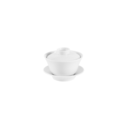 Infini White Chinese Teacup And Saucer