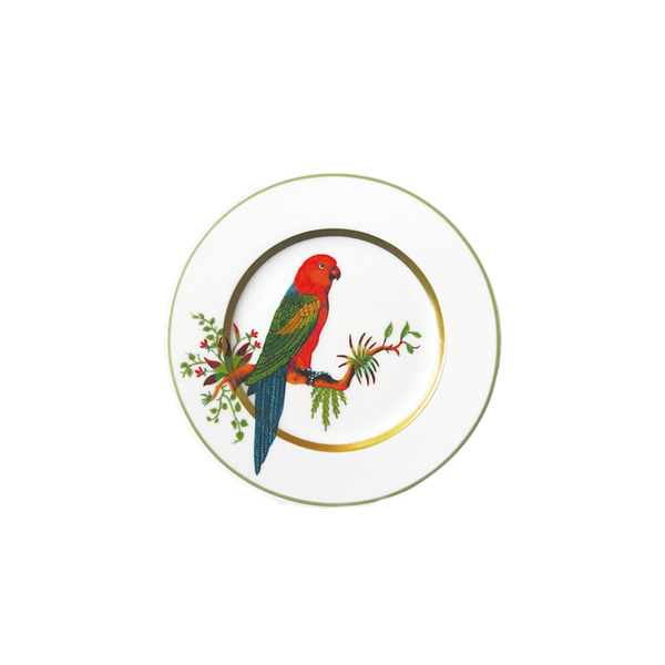 Alain Thomas Red Parrot Bread & Butter Plate