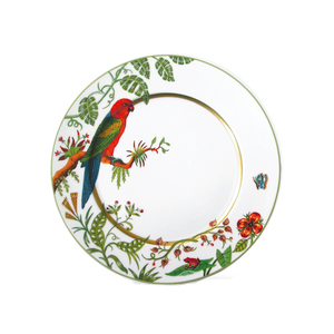 Alain Thomas Red Parrot Dessert Plate