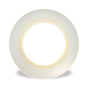 Souffle d'or Large Dinner Plate in Moonlight Grey