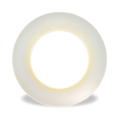 Souffle d'or Large Dinner Plate in Moonlight Grey