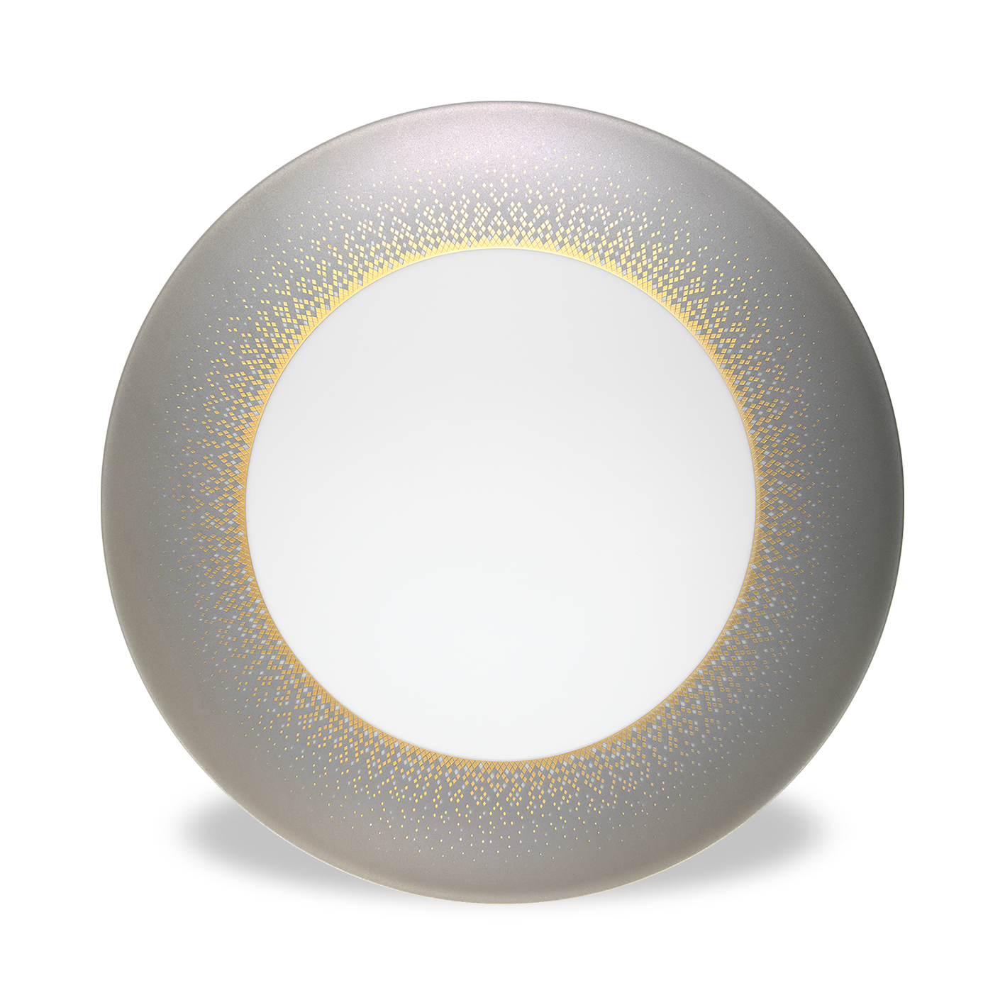 Souffle d'Or Large Dinner Plate in Eclipse Grey