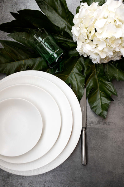 La Rosée White Large Dinner Plate
