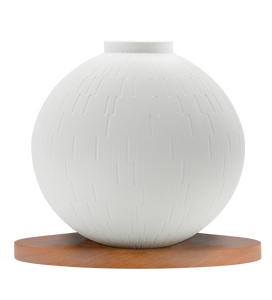 Infini Sphere Vase Wooden Base